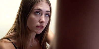 ...Audrey Hempburne gets fucked in standing position after giving head...