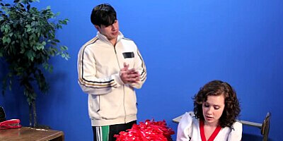 Cheerleader Katie St Ives Takes One Deep For The Team