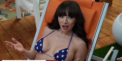 Busty Sasha Pearls Outdoor Fun