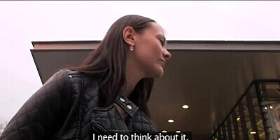 PublicAgent Pretty brunette fucked outside in the middle of nowhere