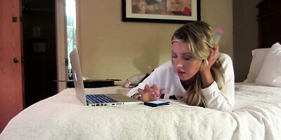 Enticing Samantha's silicone tits sex