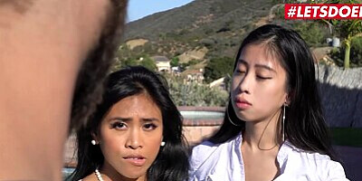 ScamAngels - Jade Kush And Amber Snow American Estate Agents Outdoor Threesome - LETSDOEIT