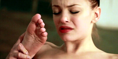 Beautiful ballet dancers having lesbo fun after the class