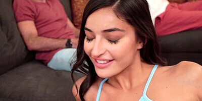 Emily Willis & Sky Pierce Get Stuffed with Stepbro's Dick for Thanksgiving Threesome