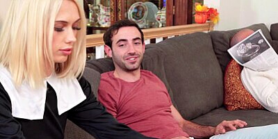 Emily Willis & Sky Pierce Get Stuffed with Stepbro's Dick for Thanksgiving Threesome