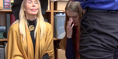 MILF thief Erica Lauren busted and fucked with stepdaughter