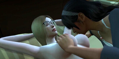 Geek Girl Takes Control When She Has Lesbian Sex - Sexual Hot Animations