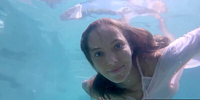 Princess Clover In Russian Teasing Under The Water