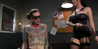 Femdom Pegging Tattooed Man Ruckus - Lily Lane