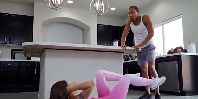 Kaylani Lei And Ricky Johnson - Ebony In Bathroom Fucks A Sexy Nurse With A Big Ass And Brings Her To