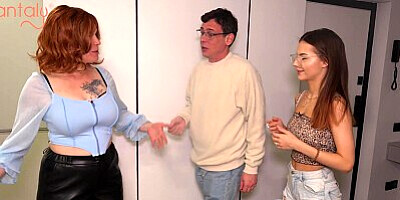 Family Friend's Stepmom and Stepdaughter Baby Doll Help Stepson with Ass Tantaly Nick Morris