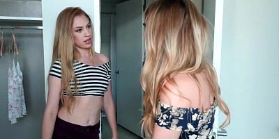 Teen dikes had an argument but settle it with wild fucking