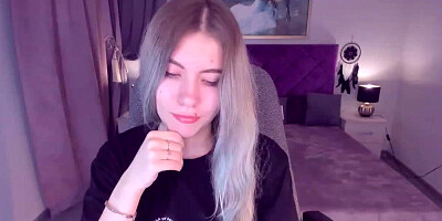 Busty Ukrainian teen flashes pussy