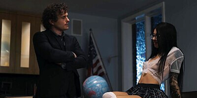 Naughty College Student Spanked wt Cock By Teacher - Nina Pink - EroticaX