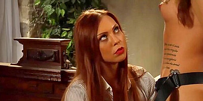 Hot Lesbian Big Ass Girl Orgasms From Deep Strapon