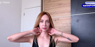 I don't want to swim - I want to fuck! Fucked my stepsister in a hot swimsuit - Loly Nebel