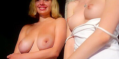 Alissa And Mila Braless And Pantiless In Tiny Dress At Night