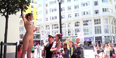 Blonde Slave Selvaggia On The Streets Of Madrid Public Disg - Antonio Ross, Tina Kay And Steve Holmes