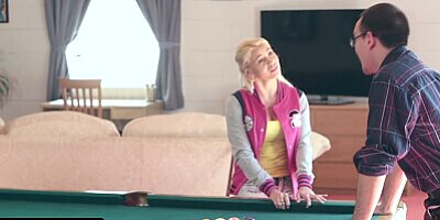 Teen Step Daughter And Her Stepdad Play Strip Pool