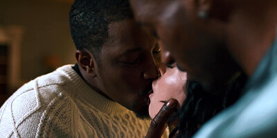 Petite MILF wife interracial threesome