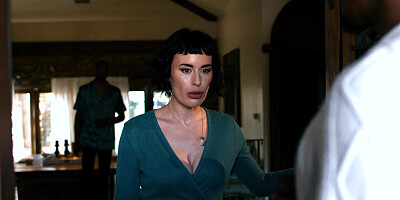 Petite MILF wife interracial threesome