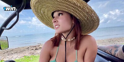 Tourist CREAMPIES beautiful COLOMBIAN babe on an island! - Abella olsen