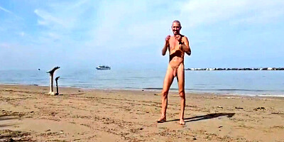 Luca Ferrero - Fucked By A Huge Cock On An Italian Nude Beach. . 8 Min