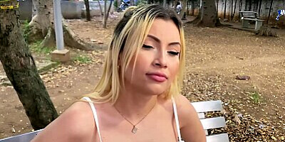 I find a stranger in the park and offer her money in return for letting me eat her pussy