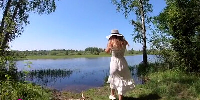Alisa Lovely In Great Public Pov Sex Amateur Couple At The Lake Outdoor