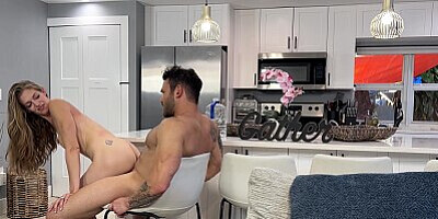 Amateur Couple Fucks In The Kitchen, Ending In A Facial -TheJensensPlay
