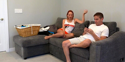 Milf Stella In Hooters Stepmom In Pantyhose Demands A Foot Massage Freebie