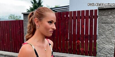 VIP4K. Red riding hood loves to show her pussy in her boyfriends car