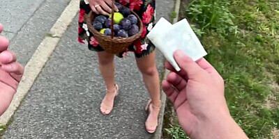 VIP4K. Red riding hood loves to show her pussy in her boyfriends car