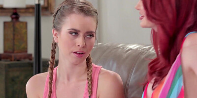 MommysMasturbating.com - Redhead Kendra James' vigorous licking by her eager stepdaughter