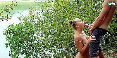 Hiking Ended With A Public Hard Fuck And A Cumshot On Big Tits