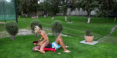 Teen femdom lets her sub fuck her and cum into her mouth