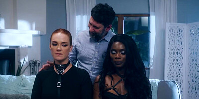 Nicholas uses Gracie as a footstool