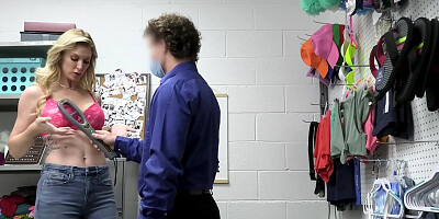 Long legged blonde biker MILF destroyed