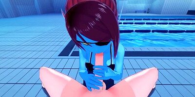 Undine Gets Fucked From Pov, Swallows A Load Of Cum. Undertale Hentai
