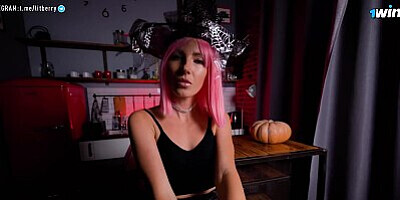 Hottie lets her tight pussy get fucked at a Halloween party