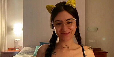SEX AWAKENING: Golden kitty drop the milk out of her mouth
