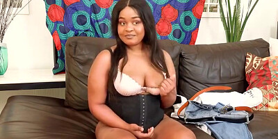The Best In Curvy Nubian Babe Gagging On Casting Agents White Dick To Skip The Line!