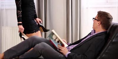 Stunning mom in erotic lingerie impaled on monster dick