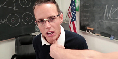 Cheerleader Tory Bellamy makes a virgin nerd very happy