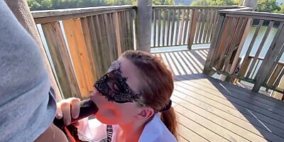 Slutty schoolgirl wanted some extra lessons outdoor [version 2]