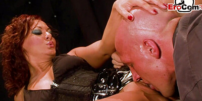 British latex slut gets fucked by the big cock