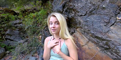 Blonde stepdaughter Riley Star fucked doggystyle after BJ