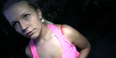 PublicAgent Russian blonde gets fucked in the bushes