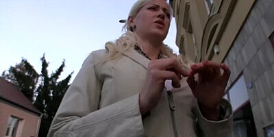 PublicAgent Big tits blonde fucked in car