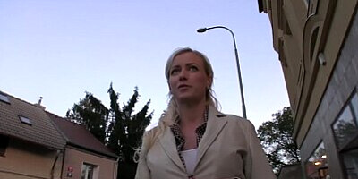 PublicAgent Big tits blonde fucked in car